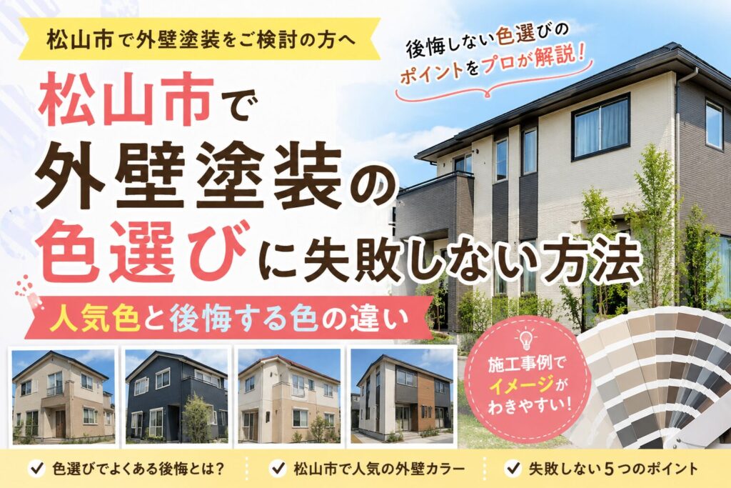 松山市で外壁塗装の色選びに失敗しない方法