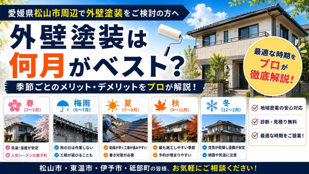 外壁塗装　季節